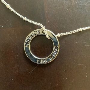 DISCIPLINE Silver Ring Necklace
